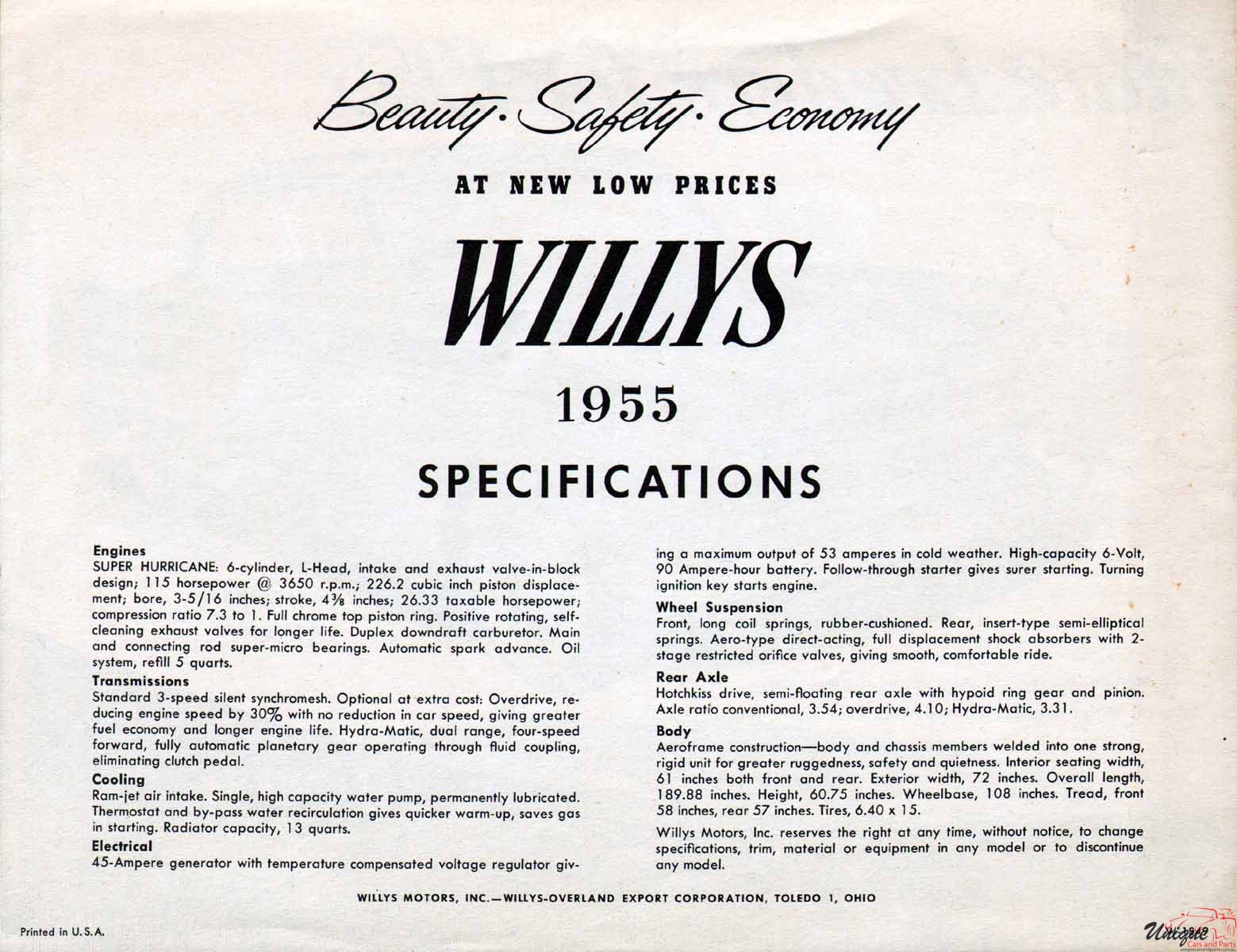 1955 Willys Foldout Page 1